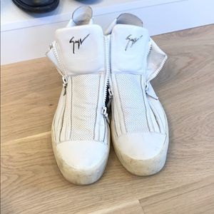 Giuseppe Zanotti White High-Top Boots